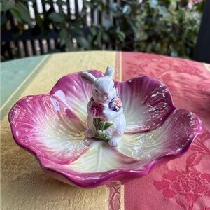Corner Ruby Spring Collection Pink Floral Ceramic Bunny 🐰 Bowl